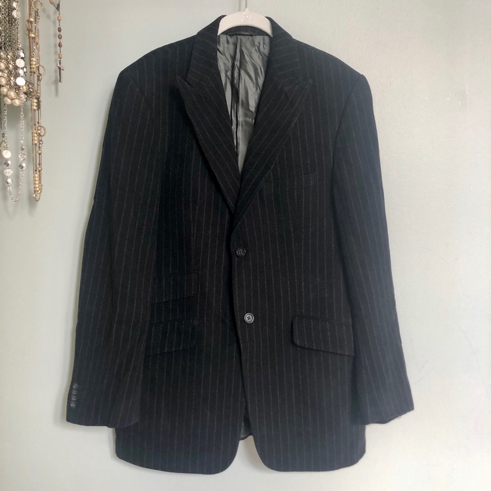 Velvet Pinstripe Blazer - Banana Republic - 42R 🍸